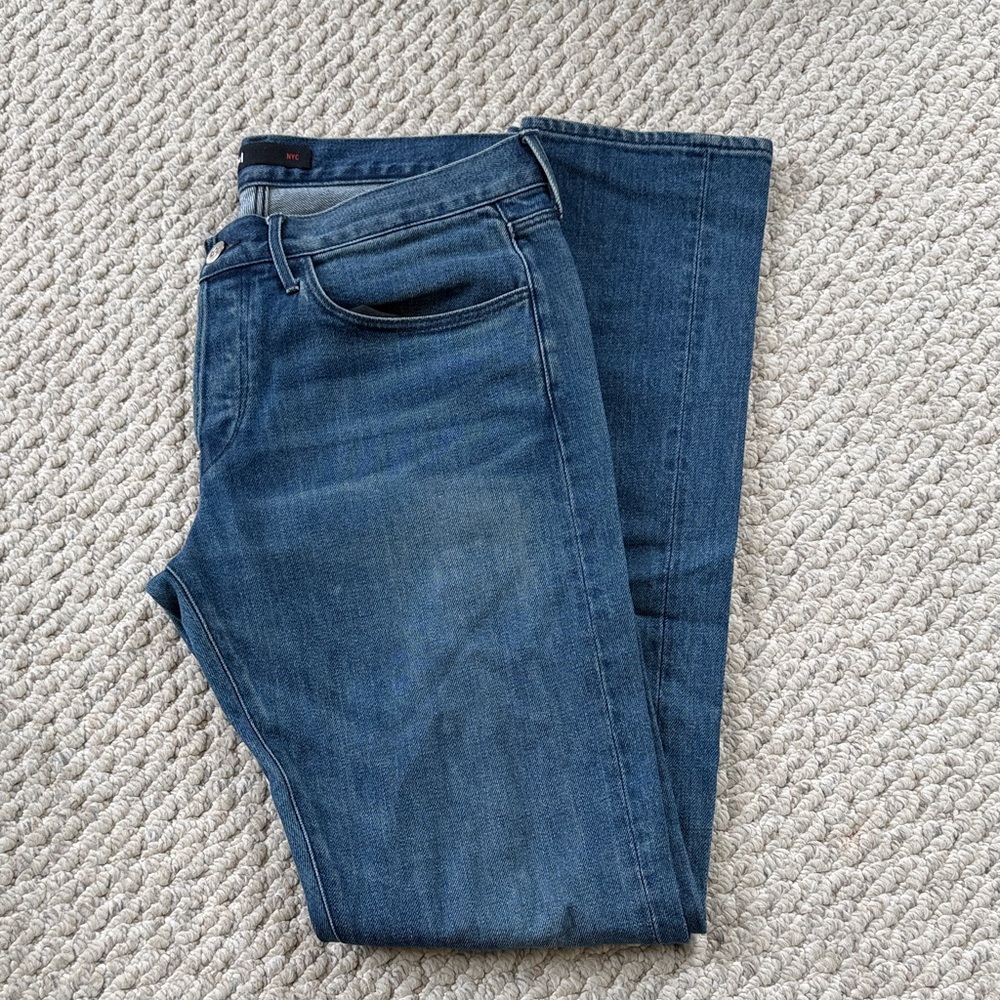 3x1 Men's Deep Blue Straight Jeans